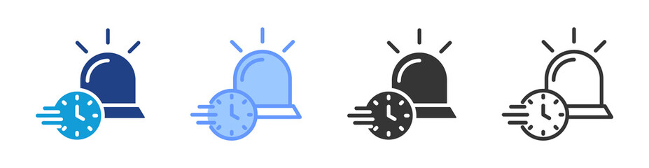 Aufkleber - Early Warning icon set multiple style collection