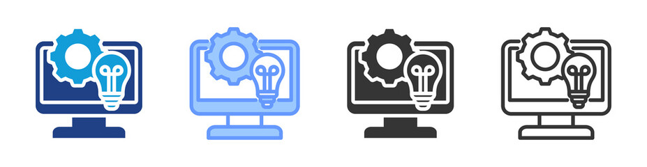Aufkleber - Project Design icon set multiple style collection