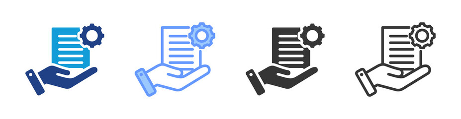 Poster - Proposal Document icon set multiple style collection