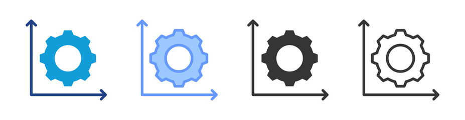 Poster - Project Size icon set multiple style collection