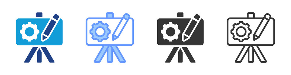 Poster - Project Design icon set multiple style collection