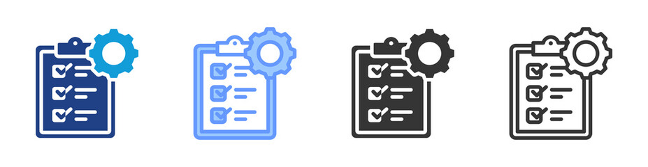 Poster - Project Plan icon set multiple style collection