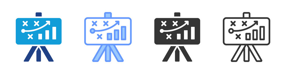Poster - Project Strategy icon set multiple style collection