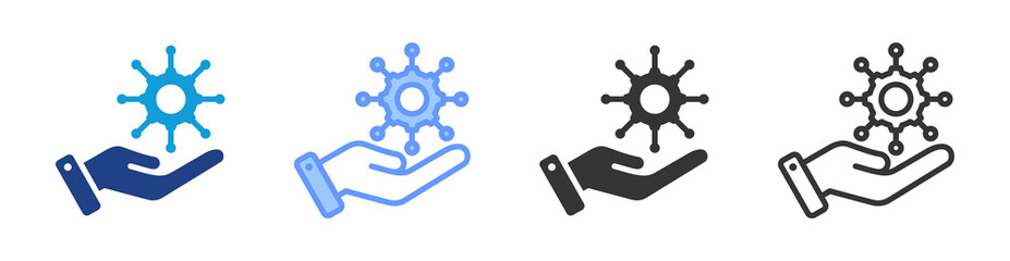 Aufkleber - Multi Project Management icon set multiple style collection