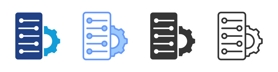 Aufkleber - Control System icon set multiple style collection