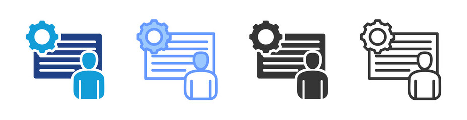 Poster - Mentorship Program icon set multiple style collection
