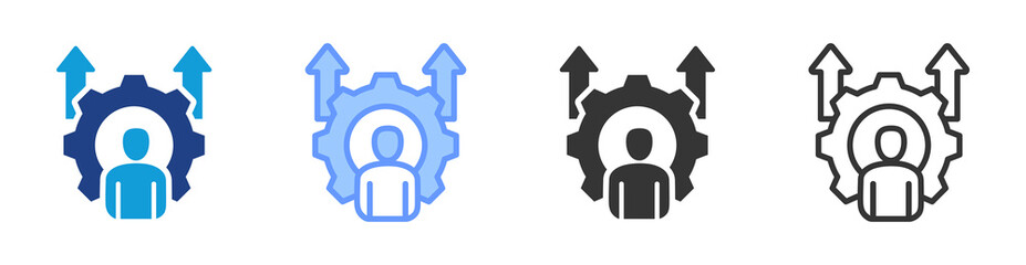 Poster - Professional Development icon set multiple style collection