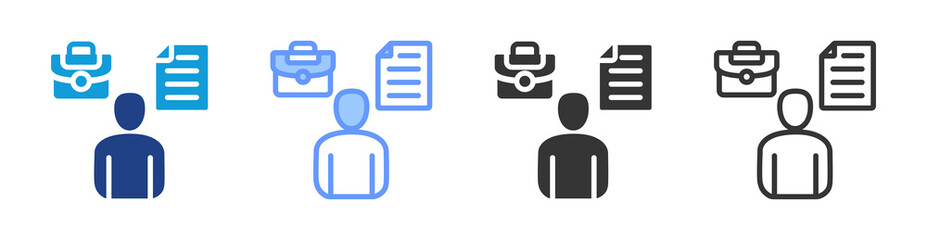 Poster - Career Advice icon set multiple style collection