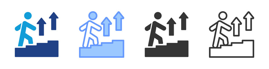 Poster - Career Advancement icon set multiple style collection