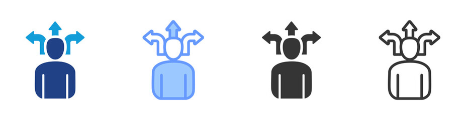Poster - Guidance icon set multiple style collection