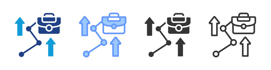 Poster - Career Pathing icon set multiple style collection