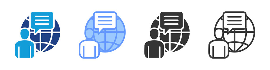 Poster - Mentoring Culture icon set multiple style collection