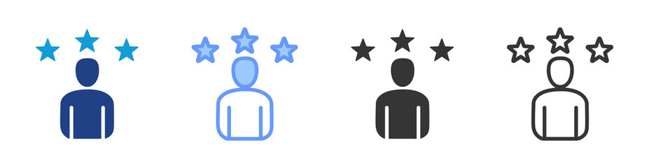 Poster - Mentoring Ability icon set multiple style collection