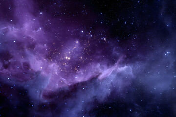 Wall Mural - Purple and Blue Cosmic Nebula
