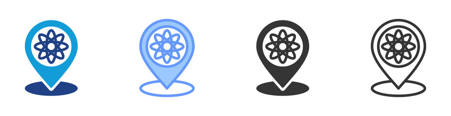 Poster - Location icon set multiple style collection