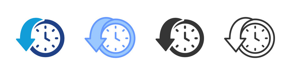 Poster - Server Downtime icon set multiple style collection