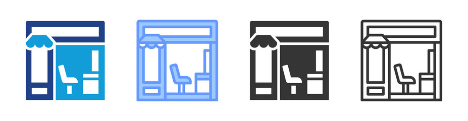 Poster - Beauty Salon icon set multiple style collection