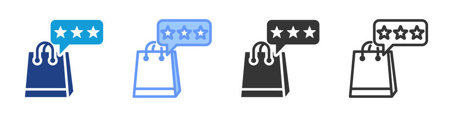 Poster - Shopping Experince icon set multiple style collection