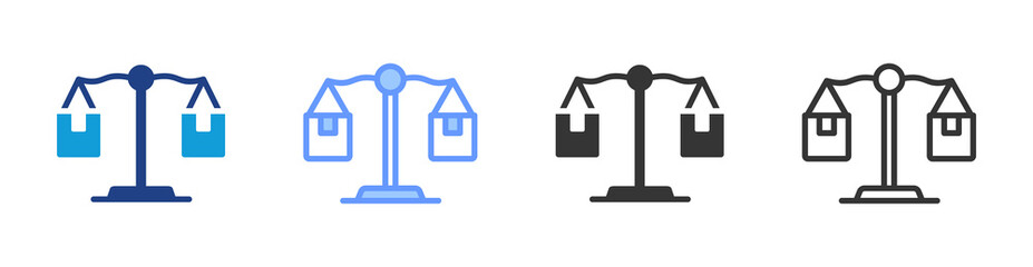 Poster - Product Comparison icon set multiple style collection