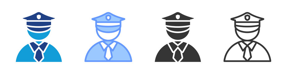 Aufkleber - Security icon set multiple style collection