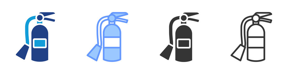 Aufkleber - Fire Extinguisher icon set multiple style collection