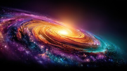 Poster - Mesmerizing spiral galaxy formation captured in space showcasing the beauty of cosmic structures and celestial wonders