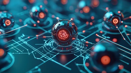 Aufkleber - A medical research facility studying the efficiency of nanorobots in healing, nanorobots concept