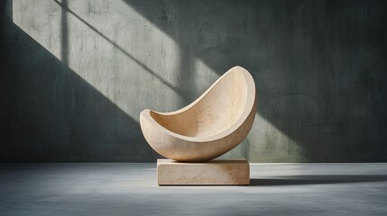 Poster - Abstract sculpted bowl on pedestal