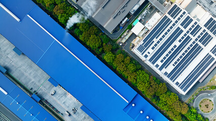 Poster - 工業地帯の風景　真俯瞰空撮