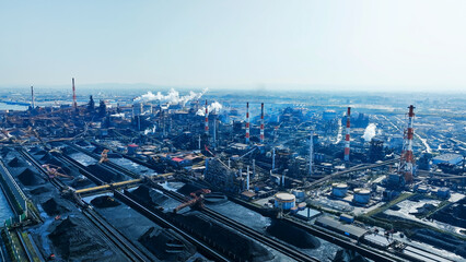 Poster - 工業地帯の風景　空撮