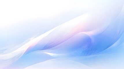 Aufkleber - 青と白の抽象的な背景に優雅な波のグラデーションが描かれた芸術作品