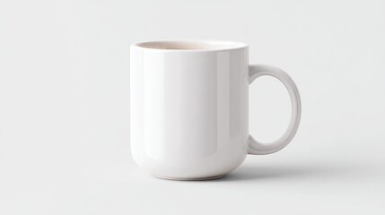 Poster - minimalistic empty mockup of cup or mug isolated on pristine white background with generous copy space