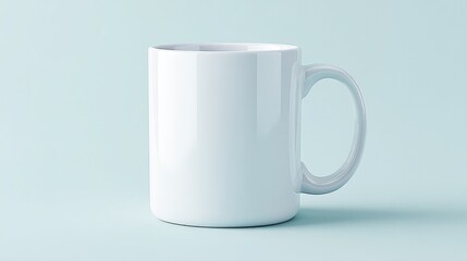 Poster - minimalistic empty mockup of cup or mug isolated on pristine white background with generous copy space