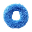 © yendisupiandi - Fluffy vibrant blue letter O rendering, isolated against white backdrop