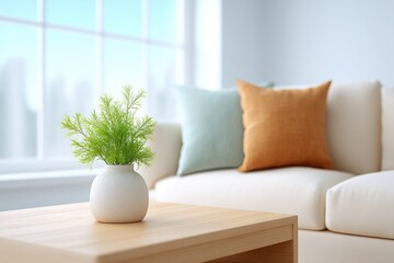Poster - capture minimalistic and inviting living room decorated with sleek furniture and simple decor elemen