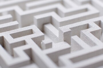 Poster - intricate maze patterns creating web of complexity and challenge concept