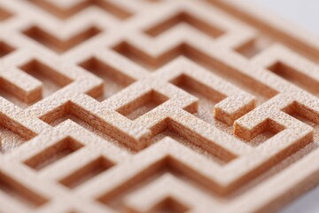 Poster - intricate maze patterns creating web of complexity and challenge concept