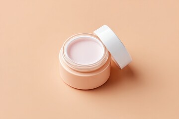 Poster - minimalistic top-down image of single non-gmo product centered flawlessly on bright solid color surface