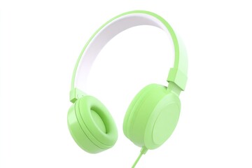 Poster - serene reggae-inspired headphones isolated on white background