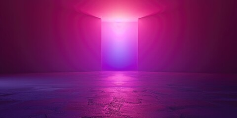Poster - Abstract of minimal style of interior design. Architecture of room design by pink color, inside of house express seamless wall tiles with plain decoration perfect for peaceful style background. AIG51.