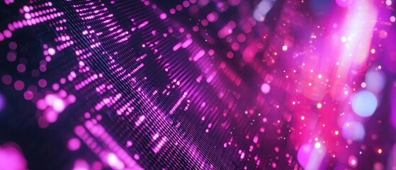 Aufkleber - A vibrant, abstract image featuring illuminated pink and purple lights, creating a dynamic and energetic digital backdrop.
