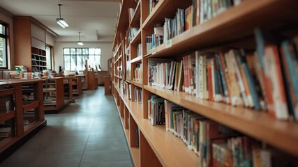Poster - Hyperwarp Experience in a School Library Filled With Books Generative AI