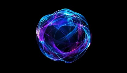 Wall Mural - Abstract sphere of swirling energy