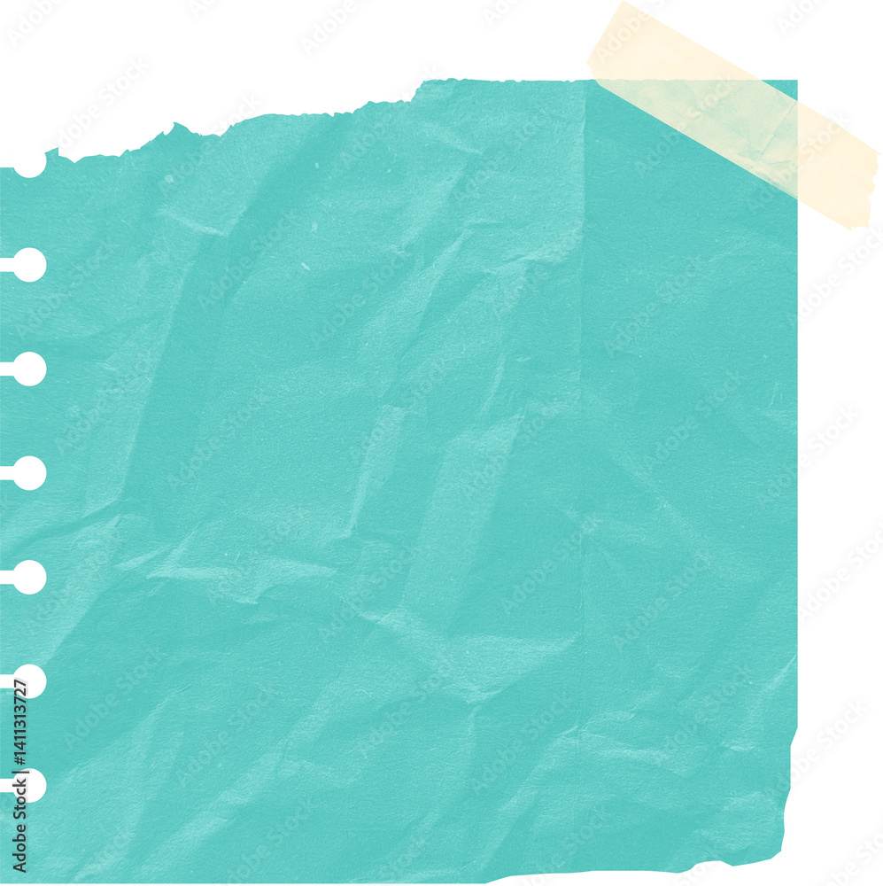 Crumpled torn ripped notepaper sheet texture isolated on transparent ...
