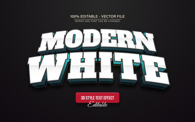 Fototapete - Modern white 3d text effect editable