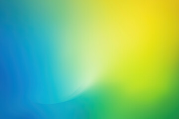 Fototapete - Vibrant abstract background with smooth gradients in blue, green, and yellow colors during daylight