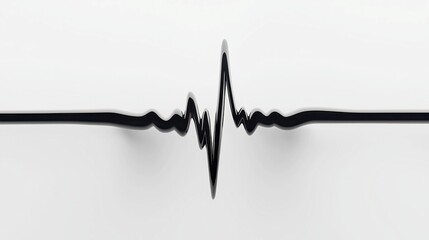 Poster - Minimalist black-and-white poster featuring the heartbeat line merging with the symbol of flight, representing life, movement, and the essence of freedom.