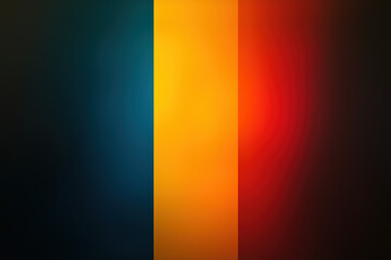 Poster - Colorful abstract pattern showcasing blue, yellow and red hues on a dark background