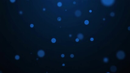 Poster - Soft Blue Bokeh Lights With Deep Blue Background Creating a Dreamy Atmosphere Perfect for Use in Various Artistic Designs and Premium Visual Content