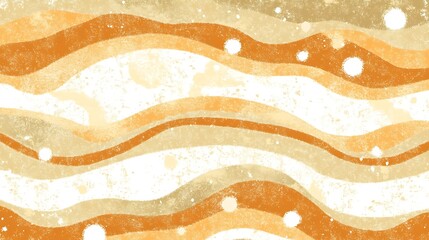 Poster - Abstract wave background in neutral colors with grunge texture and dots